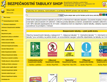 Tablet Screenshot of bezpecnostni-tabulky-shop.cz